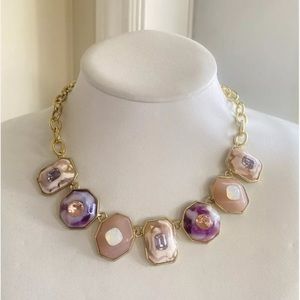 BaubleBar Purple and Natural Statement Necklace